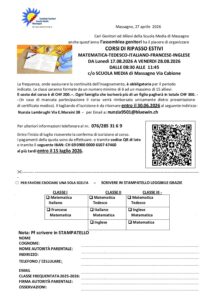 CORSI DI RIPASSO ESTIVI – Estate 2026